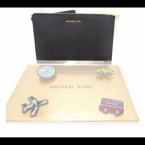 NWT Michael Kors black Handbag and stickers